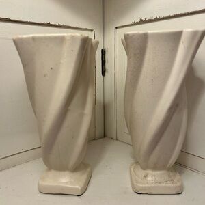 Vintage Camark Twisted Vases